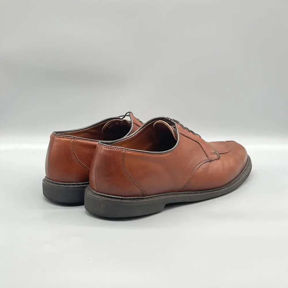 Allen Edmonds Shoes Mens 13 Brown Leather Derby Oxford Dress Apron Split Toe